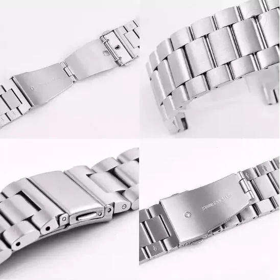 20MM ROLEX STYLE STAINLESS STEEL CHAIN STRAPS FOR  AMAZFIT WATCH GTS 2, GTS 4 MINI, GTS 4, GTS 3, BIP U, BIP S, GTS