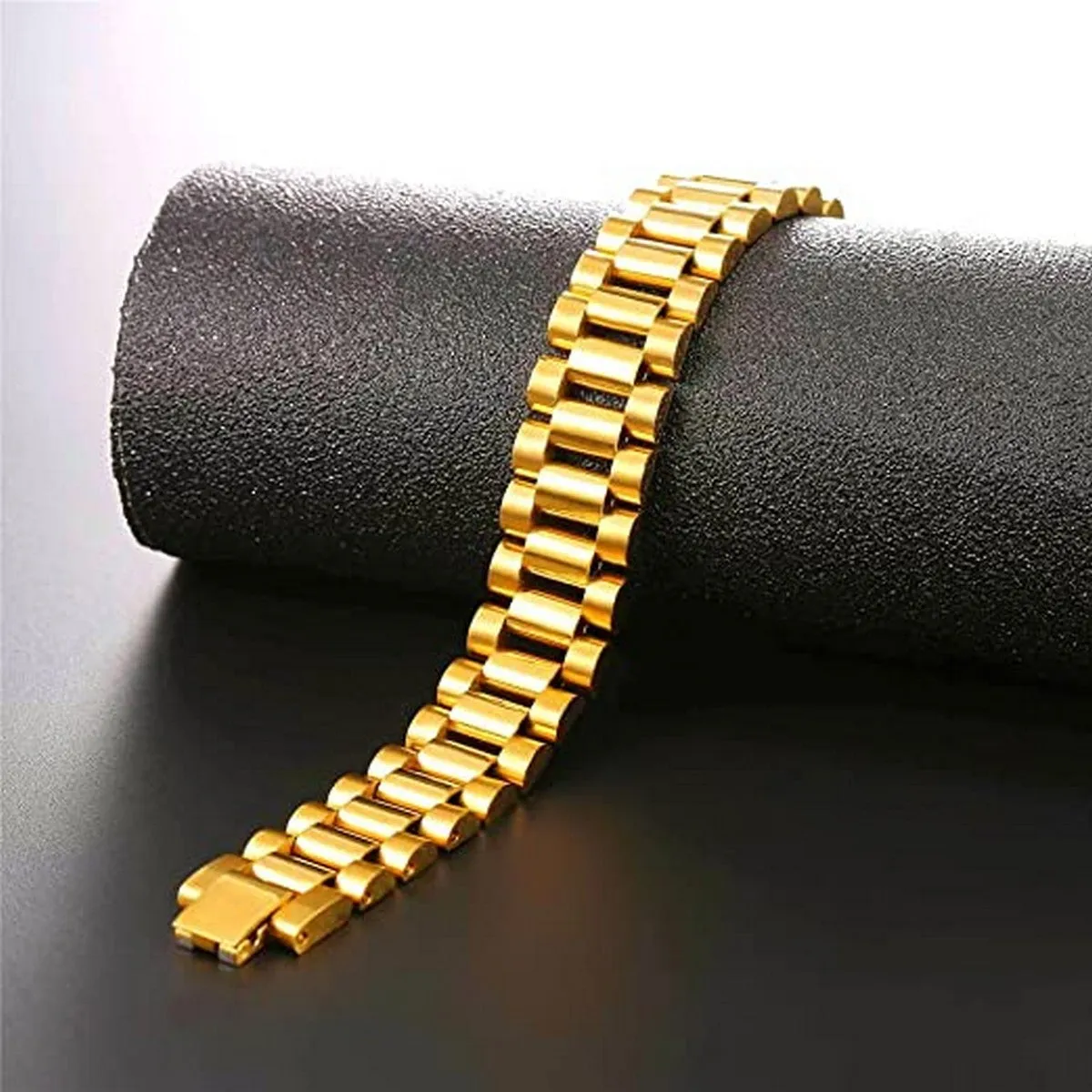 20MM ROLEX STYLE STAINLESS STEEL CHAIN STRAPS FOR  AMAZFIT WATCH GTS 2, GTS 4 MINI, GTS 4, GTS 3, BIP U, BIP S, GTS