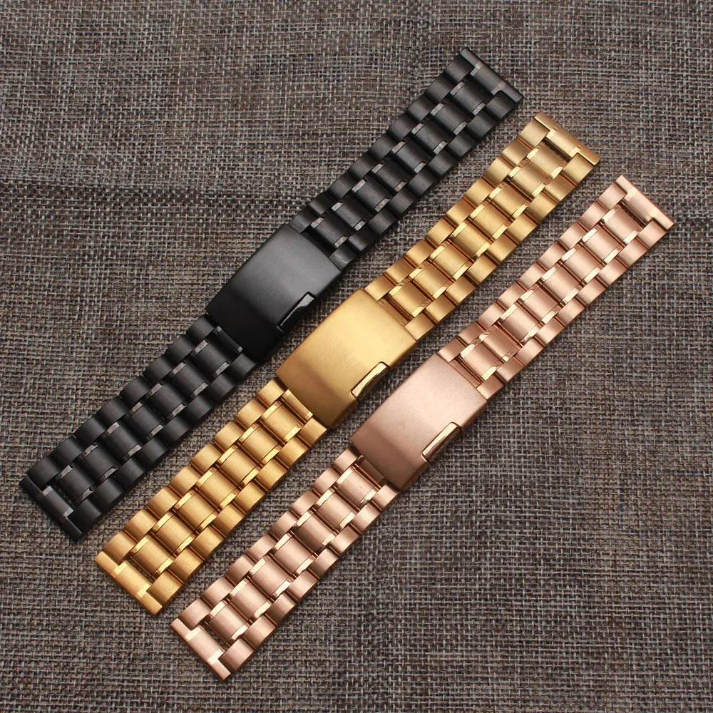 20MM ROLEX STYLE STAINLESS STEEL CHAIN STRAPS FOR  AMAZFIT WATCH GTS 2, GTS 4 MINI, GTS 4, GTS 3, BIP U, BIP S, GTS