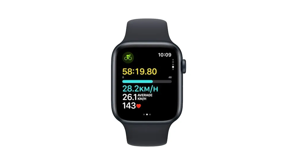 Apple Watch SE (2nd Gen) 44mm Midnight Aluminium Case with Midnight Sport Band M/L - GPS   Cellular ( Refurbished Grade - A )