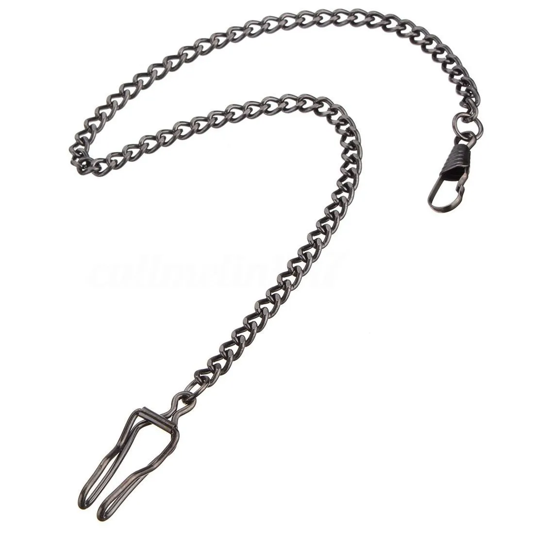 Black Half Hunter Mechanical Hand Wind Pocket Watch