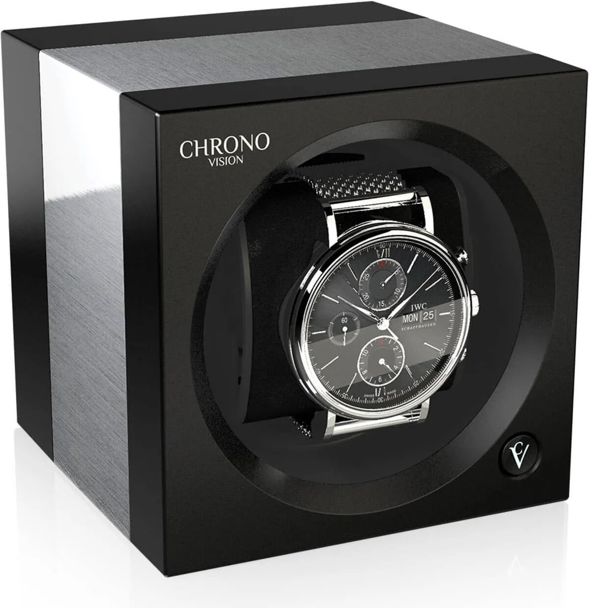 Chronovision One Watch Winder Bluetooth Aluminium Black Silk