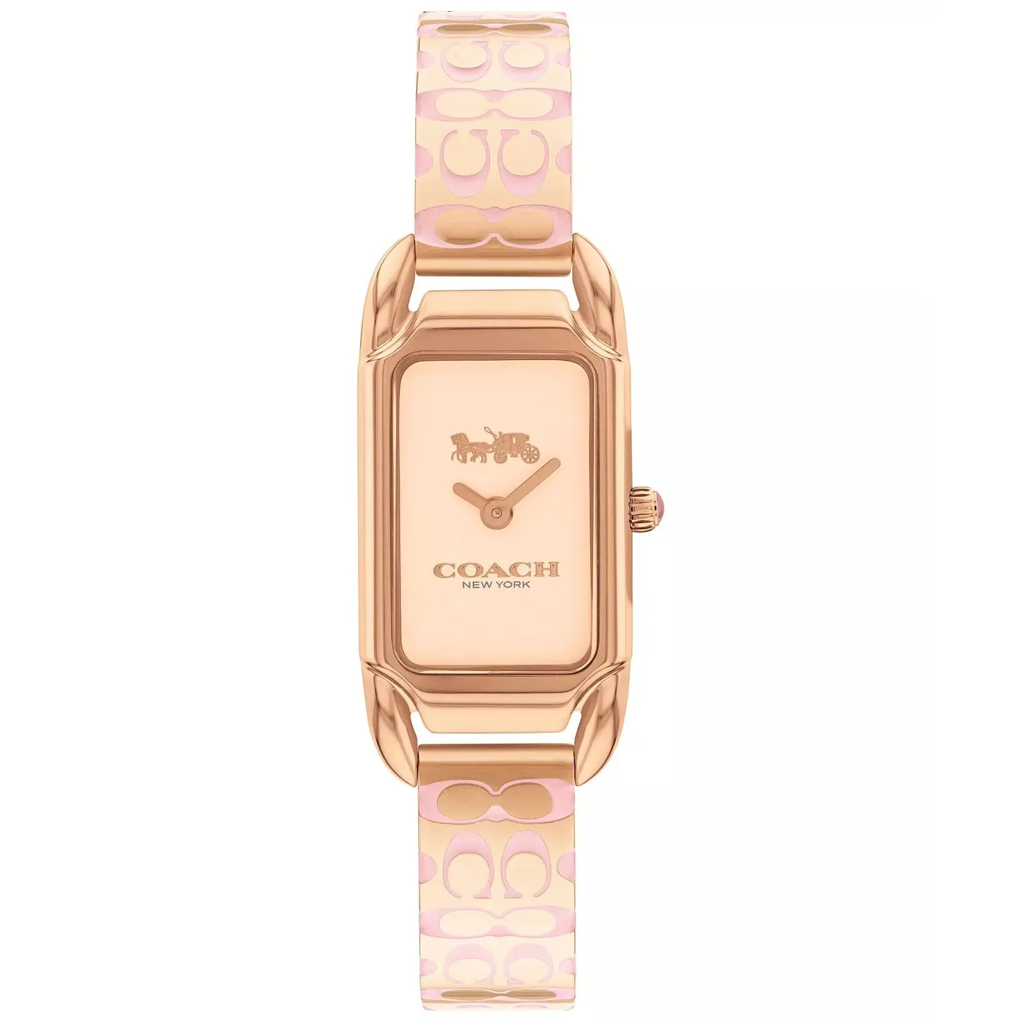 COACH Cadie Rose Gold-Tone Dial Enamel Bangle Bracelet Watch 17.5x28.5mm - 14504194