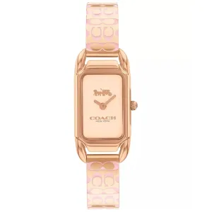 COACH Cadie Rose Gold-Tone Dial Enamel Bangle Bracelet Watch 17.5x28.5mm - 14504194