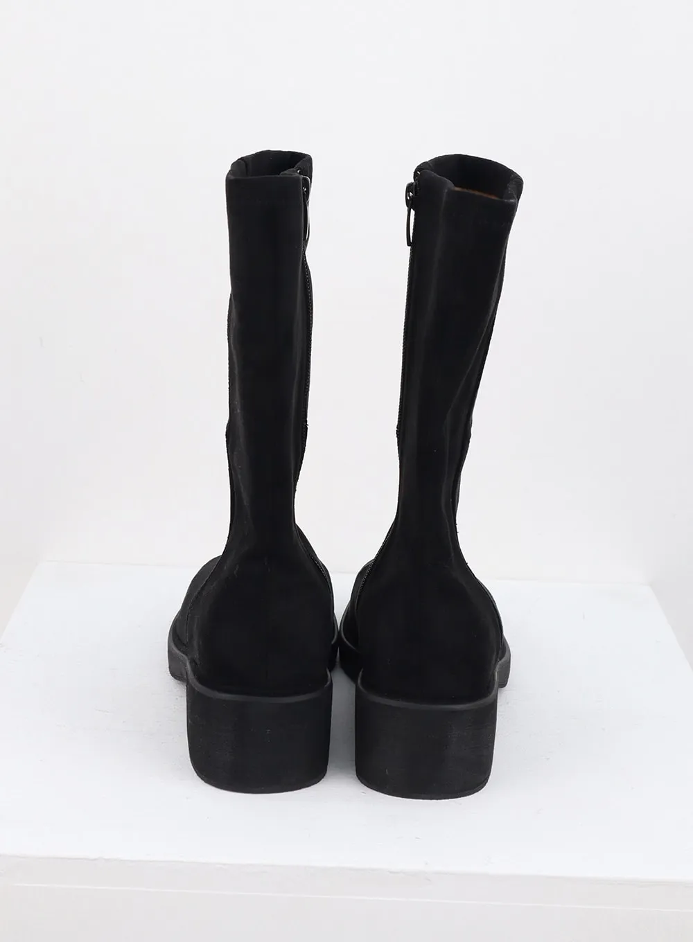 Faux Leather Side Zip Boots OS302