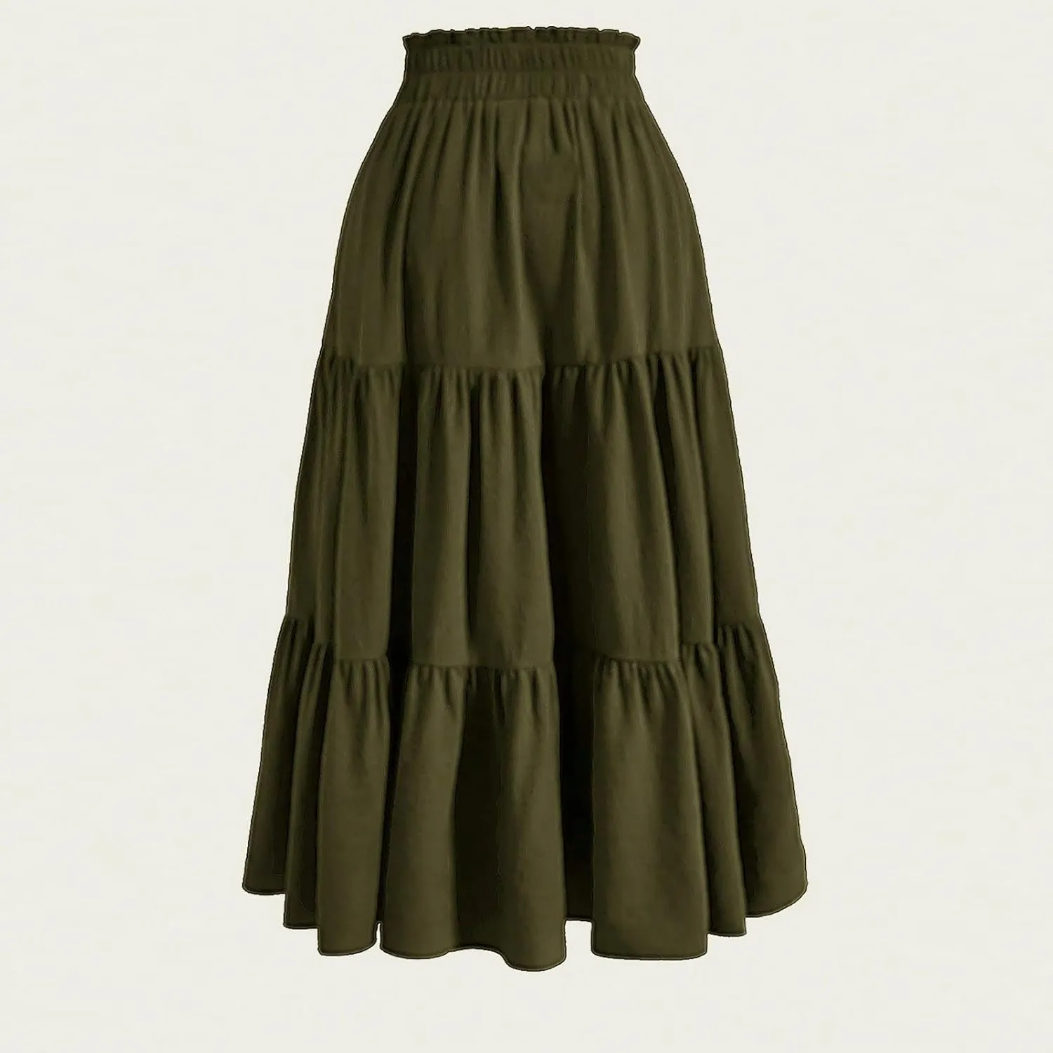 Floral Maxi Skirt Flowy Trendy Long Skirts for Women Boho High Waisted Swing A Line Tiered Casual Clothes