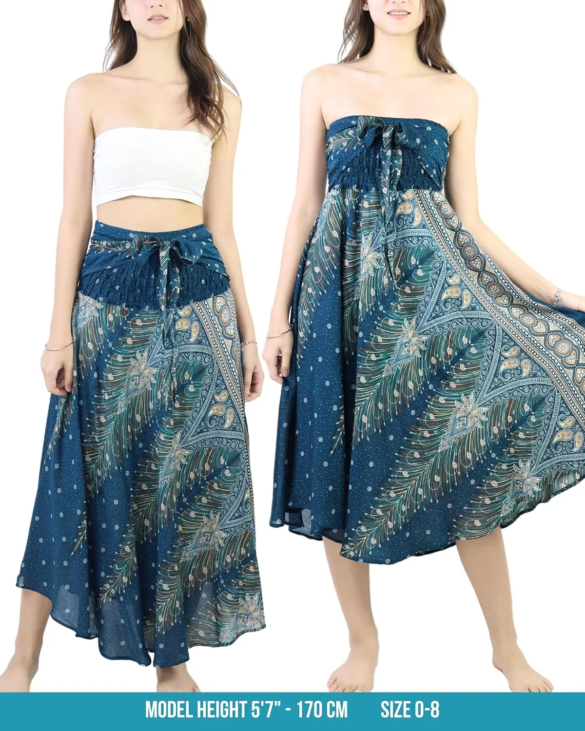 Hippie Skirt Boho Dress Bohemian Gypsy Maxi Long Skirts for Women Summer midi Beach Dress