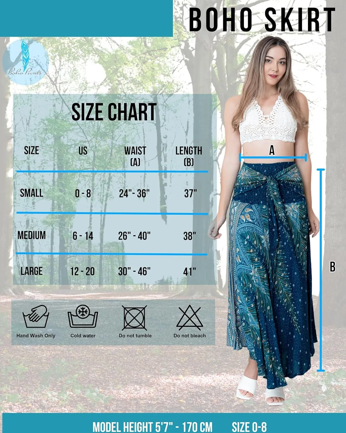 Hippie Skirt Boho Dress Bohemian Gypsy Maxi Long Skirts for Women Summer midi Beach Dress
