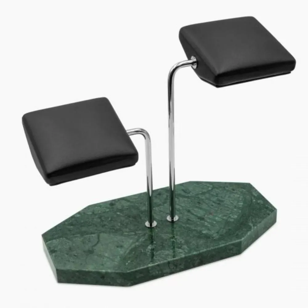 HQ Marble Double Watch Stand Green Marble