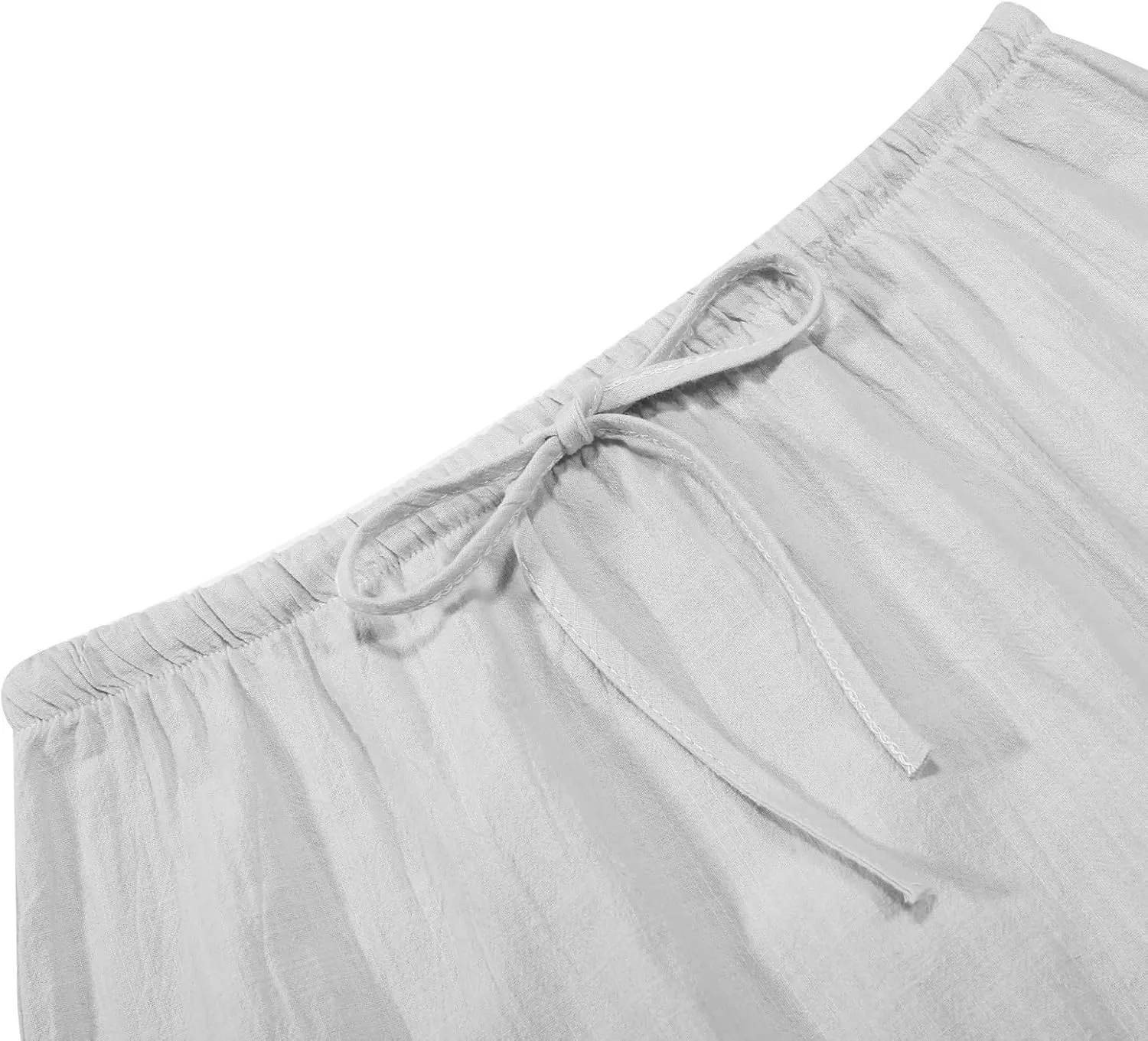 Linen Maxi Skirts for Women Trendy Summer Comfy Drawstring A Line Skirts Casual Beach Vacation Boho Flowy Long Skirts