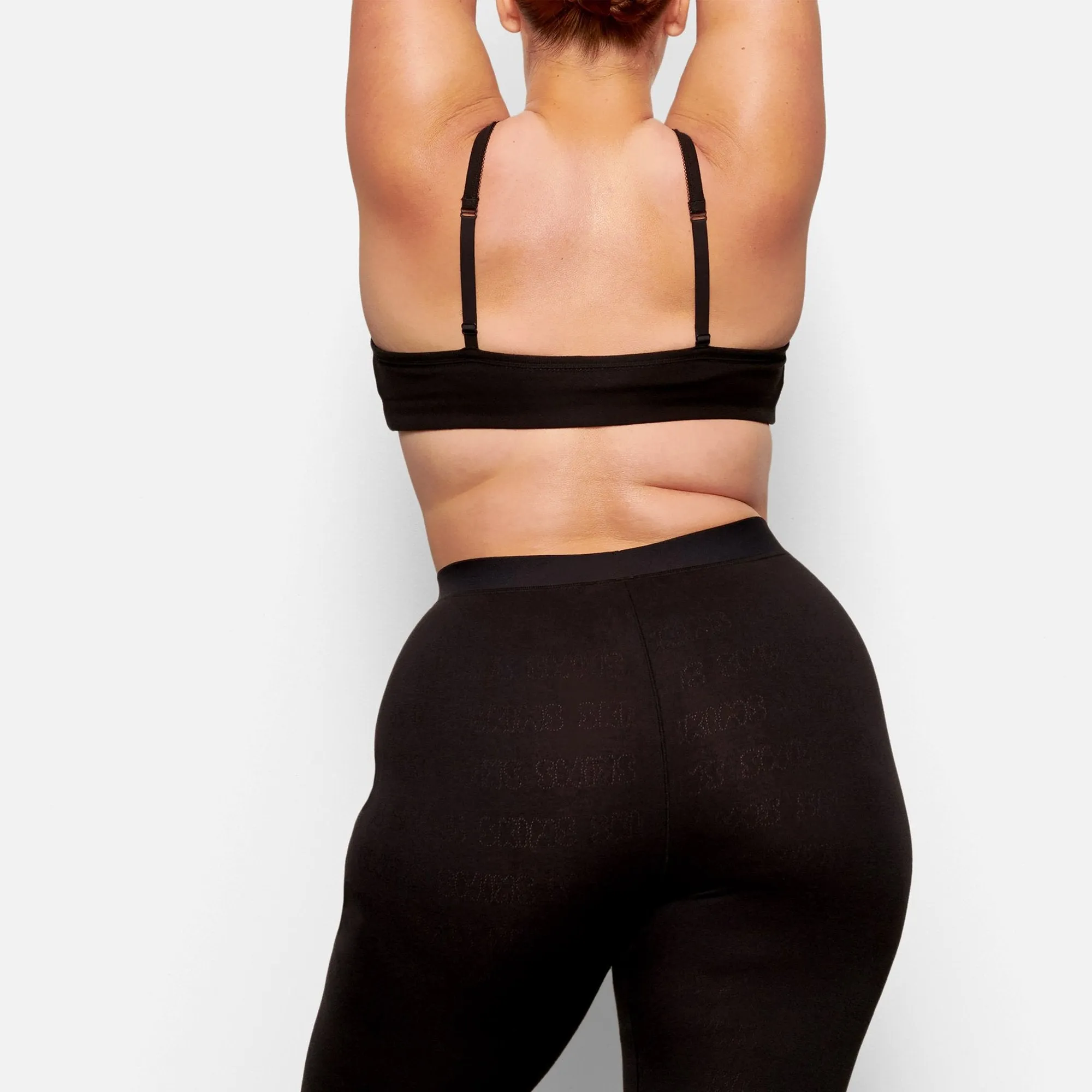 LOGO POINTELLE SCOOP NECK BRALETTE | SOOT