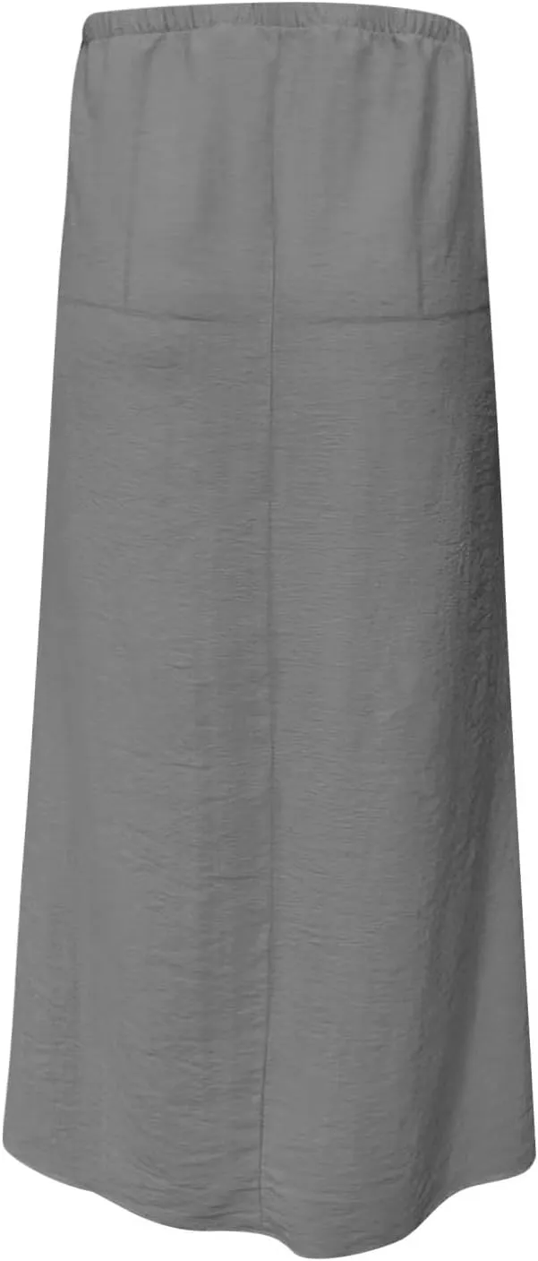 Long Skirts for Women Maxi Women's Trendy Summer 2025 Boho Linen Skirt Womens Vacation Dresses Casual