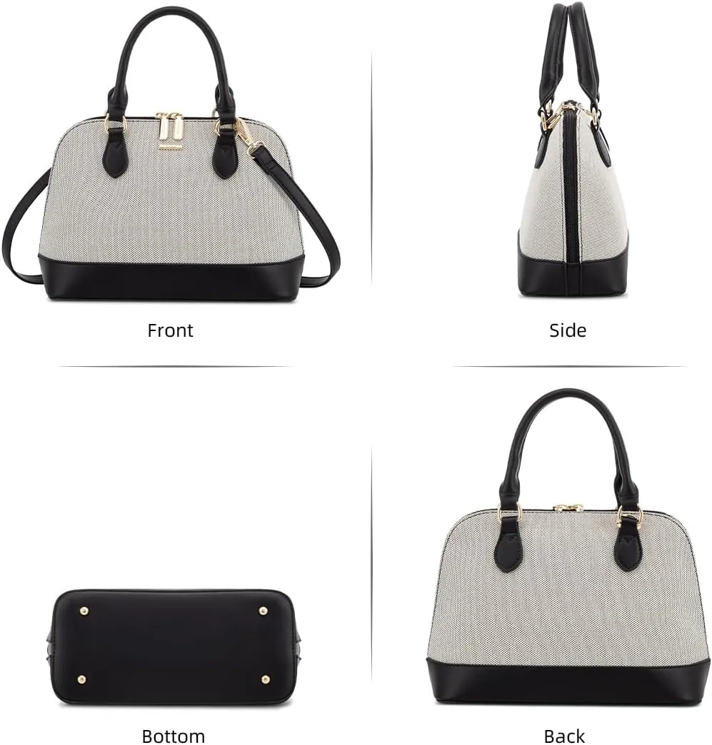 LOVEVOOK Purse for Women Small Crossbody Bags Classic Double Zip Top Handle Dome Satchel Bag