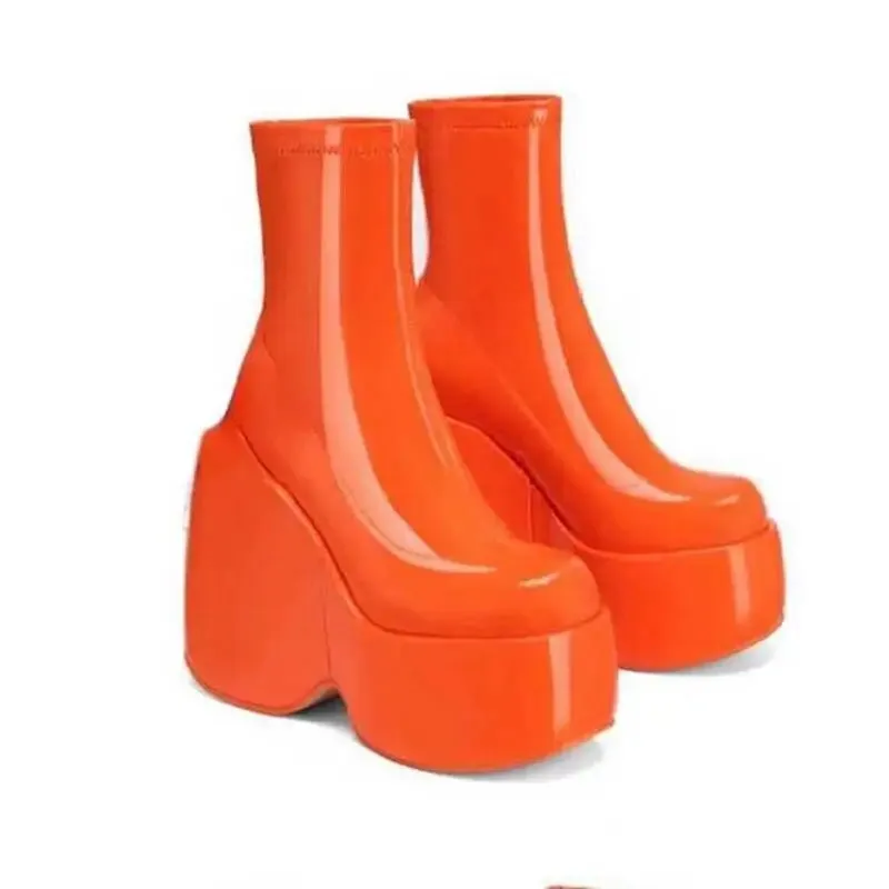 Luxury Women's Platform Boots - Fashionable Thick High Heels, Sexy Block Heel Booties for Party & Office