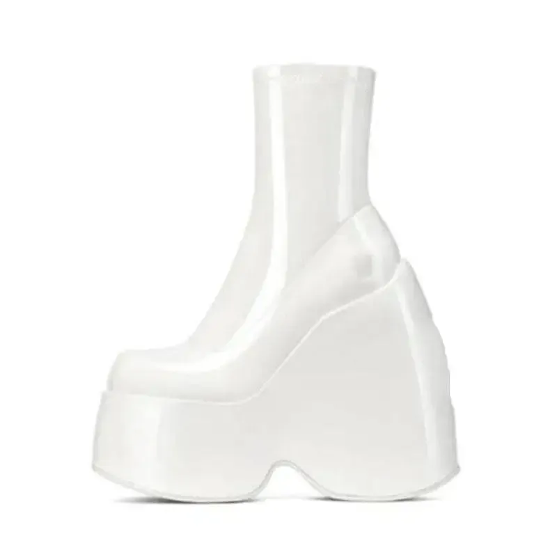 Luxury Women's Platform Boots - Fashionable Thick High Heels, Sexy Block Heel Booties for Party & Office