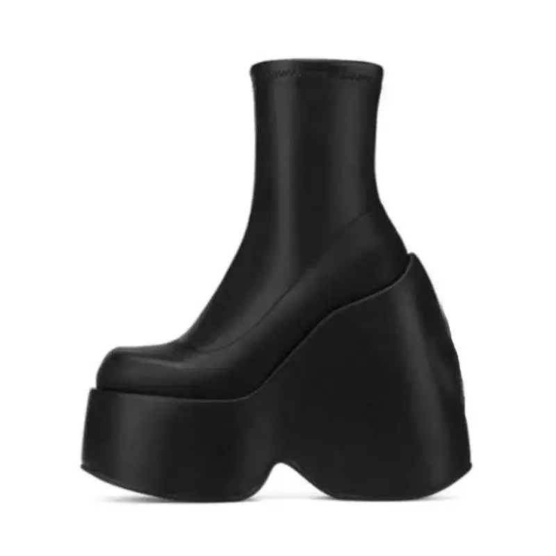 Luxury Women's Platform Boots - Fashionable Thick High Heels, Sexy Block Heel Booties for Party & Office