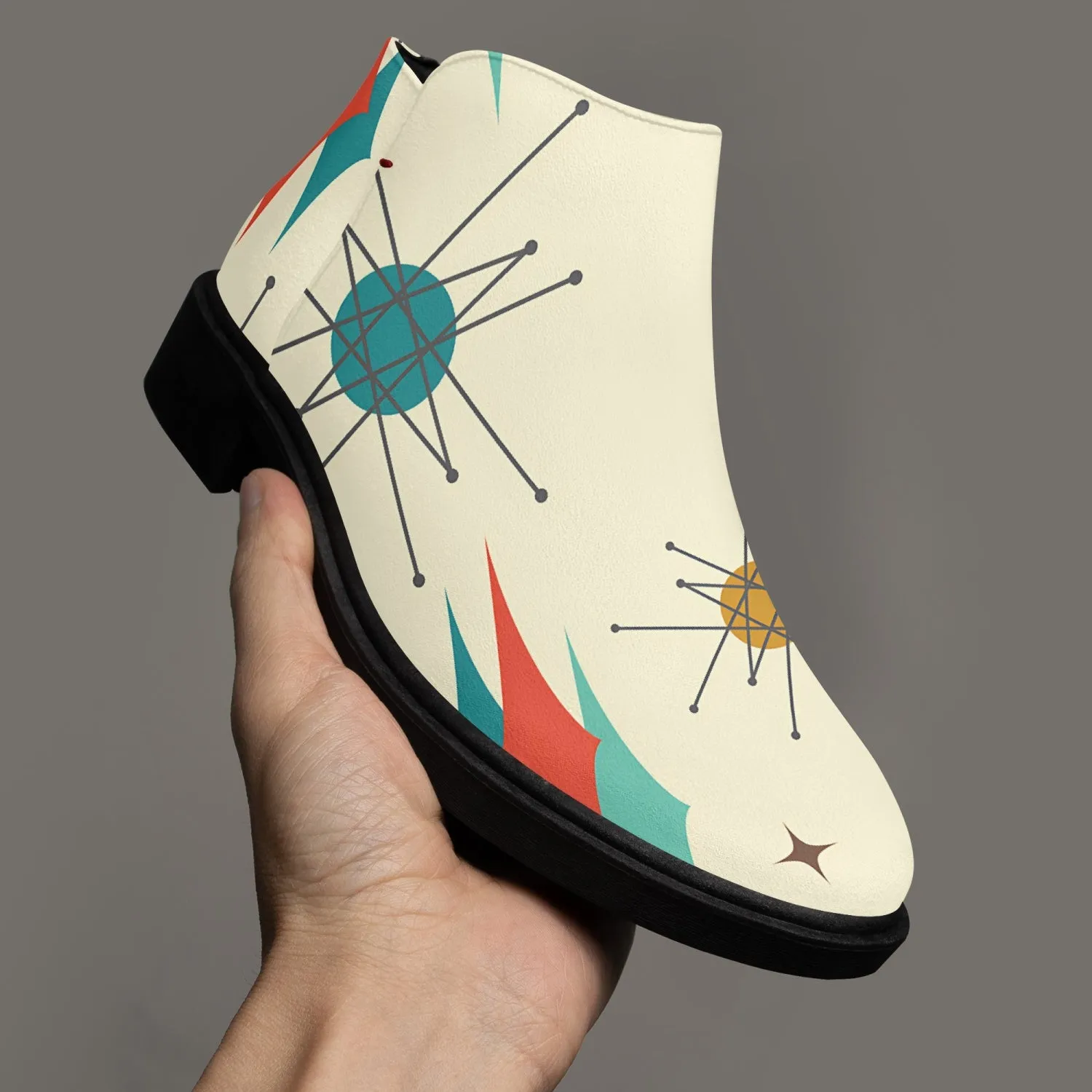 Mid Century Modern Franciscan Diamond Casual Fun Shoe Boot