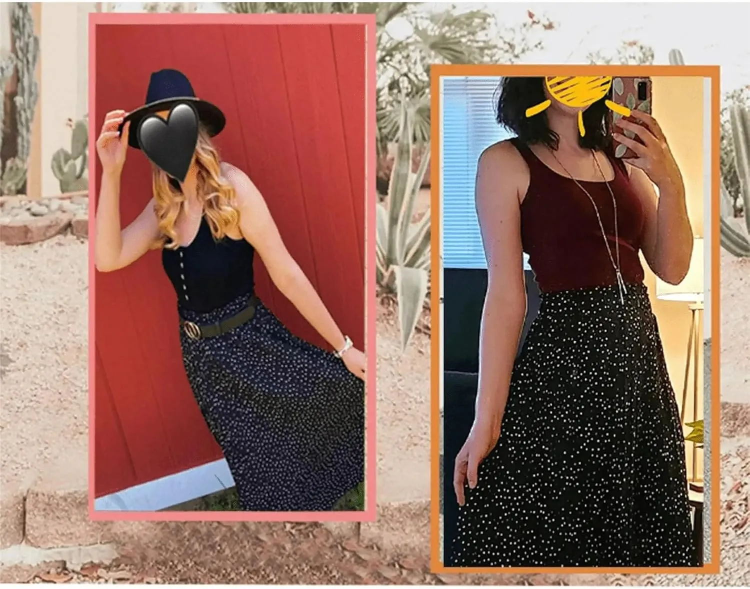 Midi Pleated Skirts for Women Polka Dot Swing High Waist Maxi Skirt with Pockets Dresses