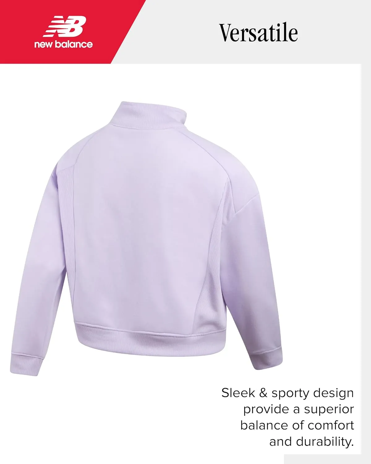 New Balance Girls Scooter Set - 2 Piece Soft Fleece Quarter-Zip Pullover and Activewear Skorts for Girls (Sizes: 7-12)