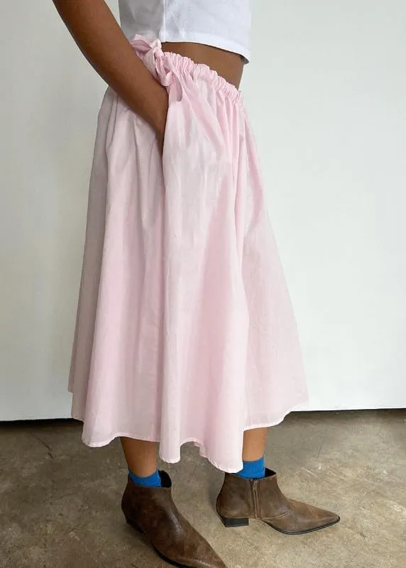 NUFIWI Womens Summer Low Waist A Line Midi Skirts Elegant Flowy Swing Tiered Long Skirt Y2K Solid Color Beach Maxi Skirts