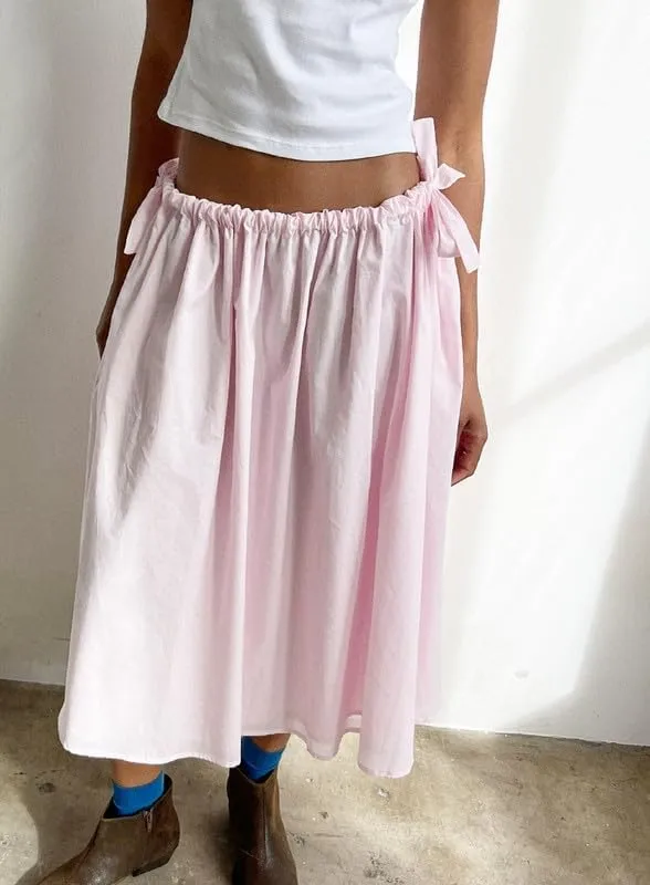 NUFIWI Womens Summer Low Waist A Line Midi Skirts Elegant Flowy Swing Tiered Long Skirt Y2K Solid Color Beach Maxi Skirts