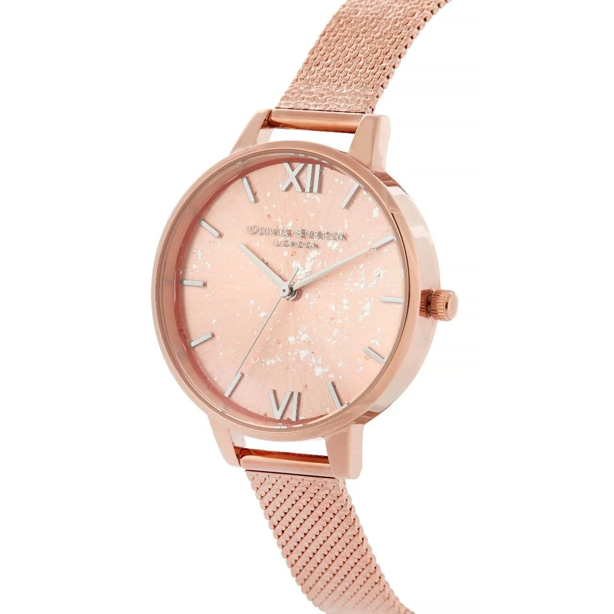 Olivia Burton Rose Gold Plate Celestial Mesh Watch