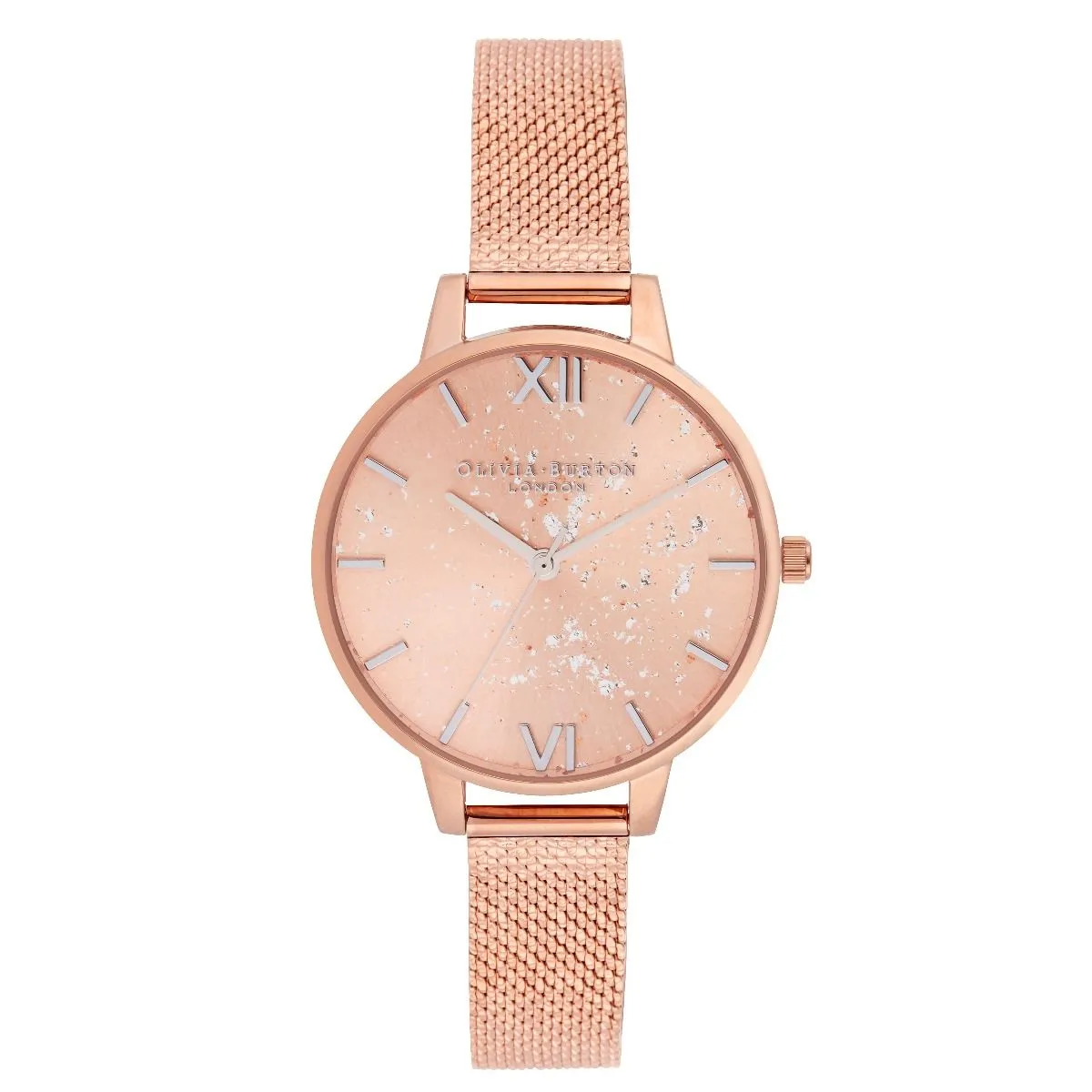 Olivia Burton Rose Gold Plate Celestial Mesh Watch