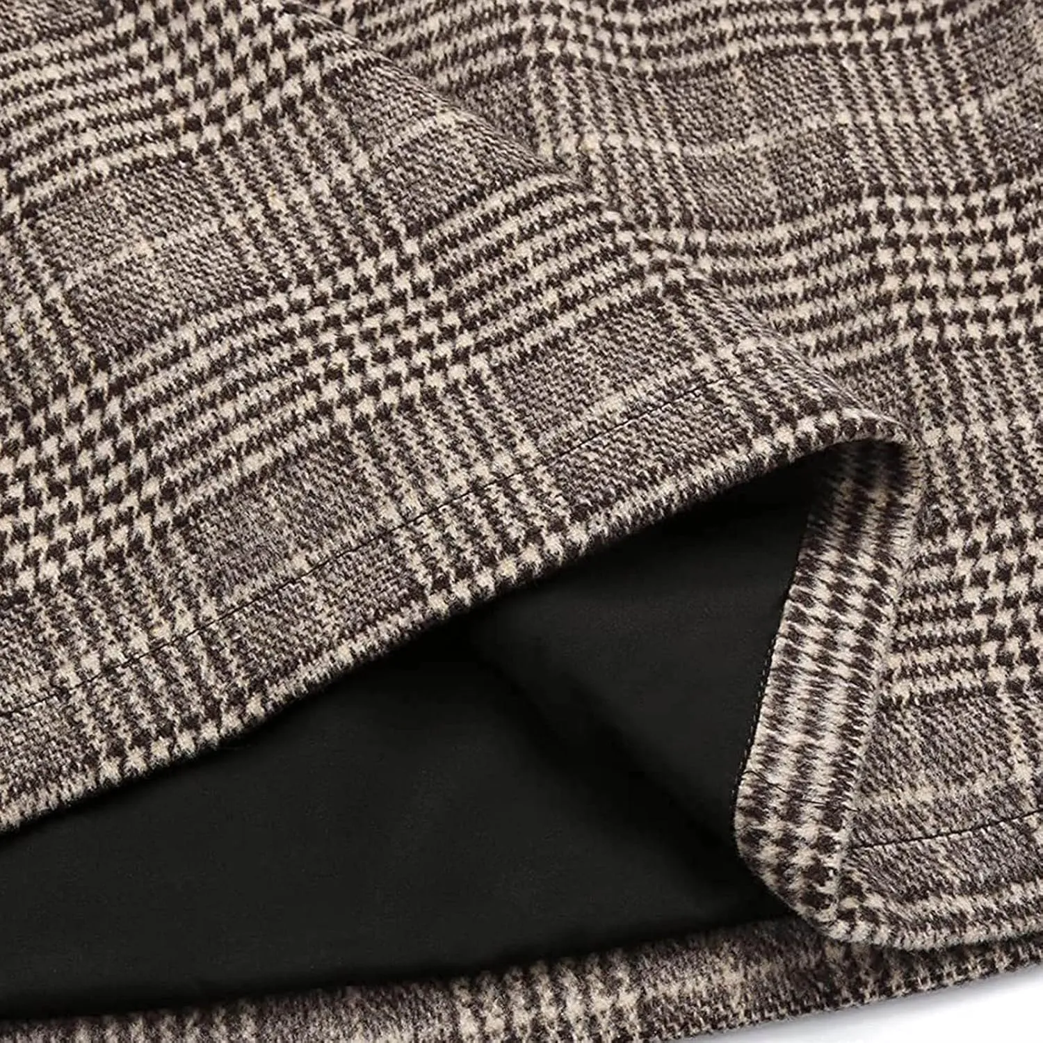 Pencil Skirt for Women Elegant Tartan High Waisted Casual Work Office Bodycon Slim Pull On Soft Checked Vintage Mini Skirt