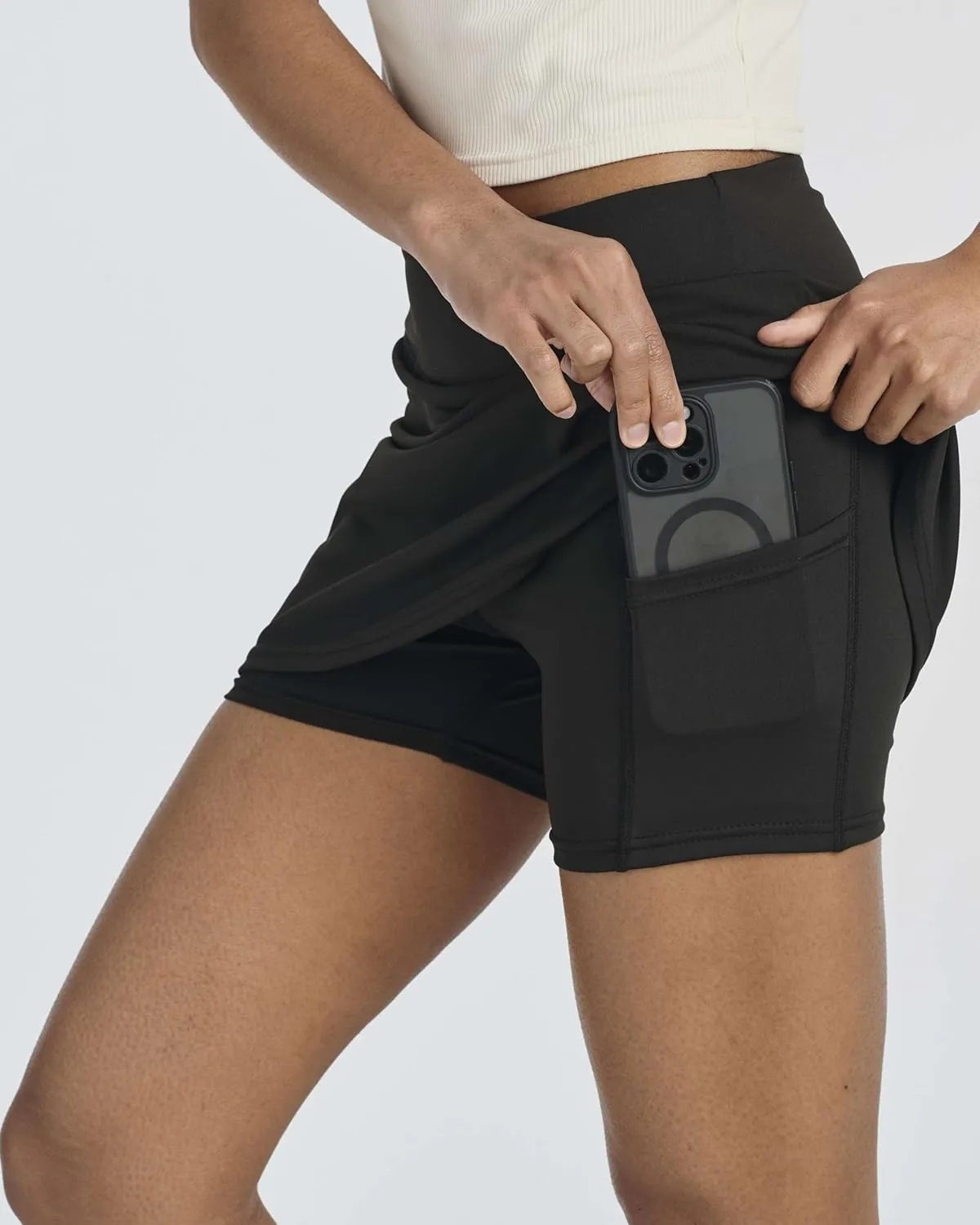 Real Essentials 4 Pack: Women's Active Skort Lightweight Comfy & Breathable Tennis Golf Skirt (Available in Plus Size)