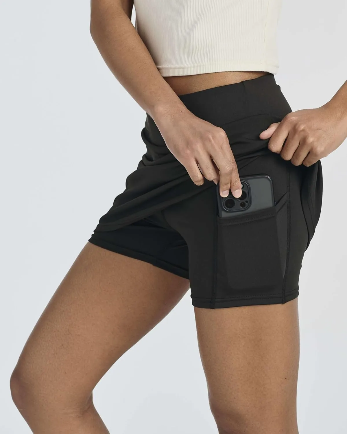 Real Essentials 4 Pack: Women's Active Skort Lightweight Comfy & Breathable Tennis Golf Skirt (Available in Plus Size)