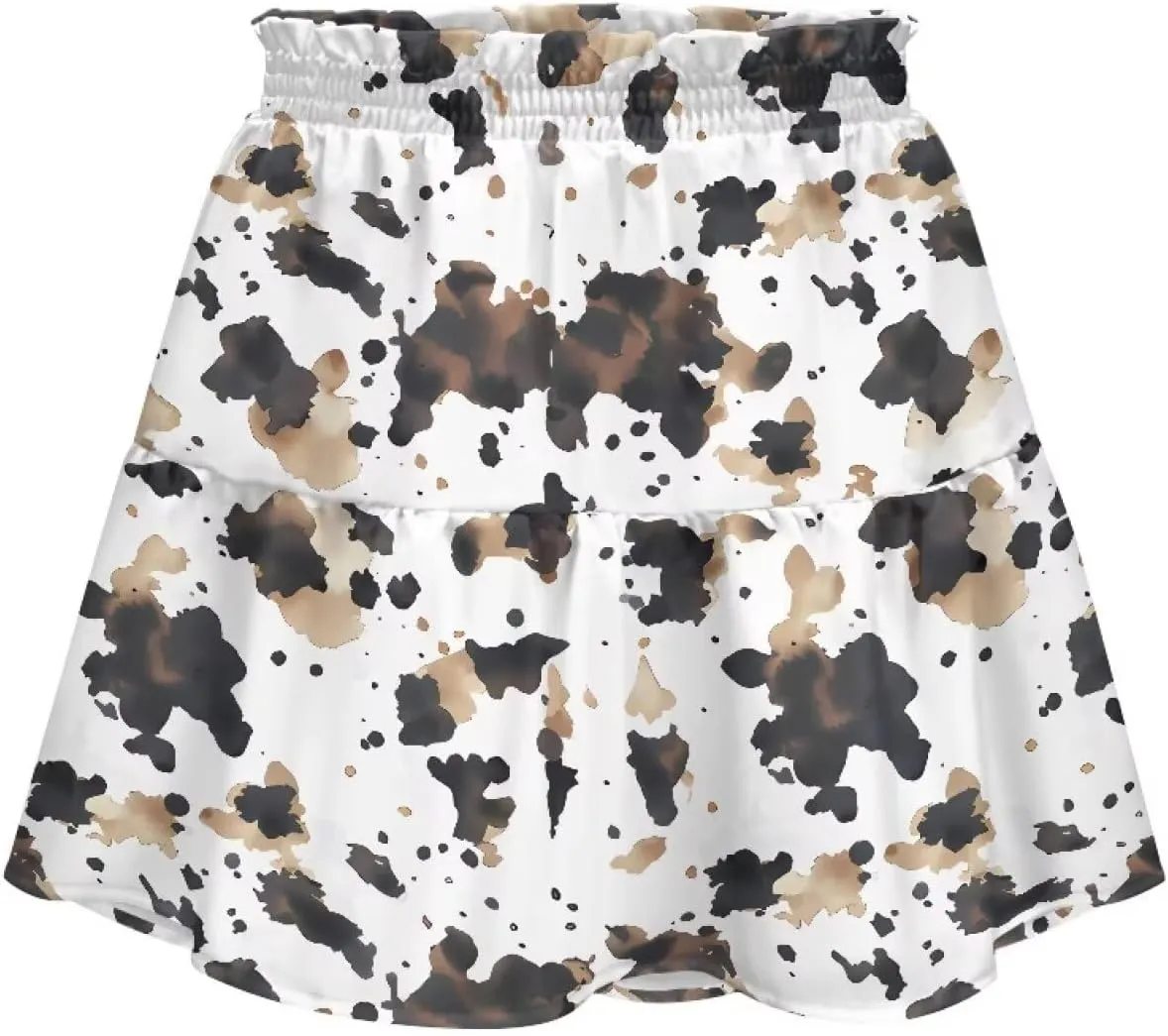 Ruched Skirt for Women Empire Waist Slim Mini Skater Skirt Causal Breathable Soft Short Skirt Basic Summer Outfits