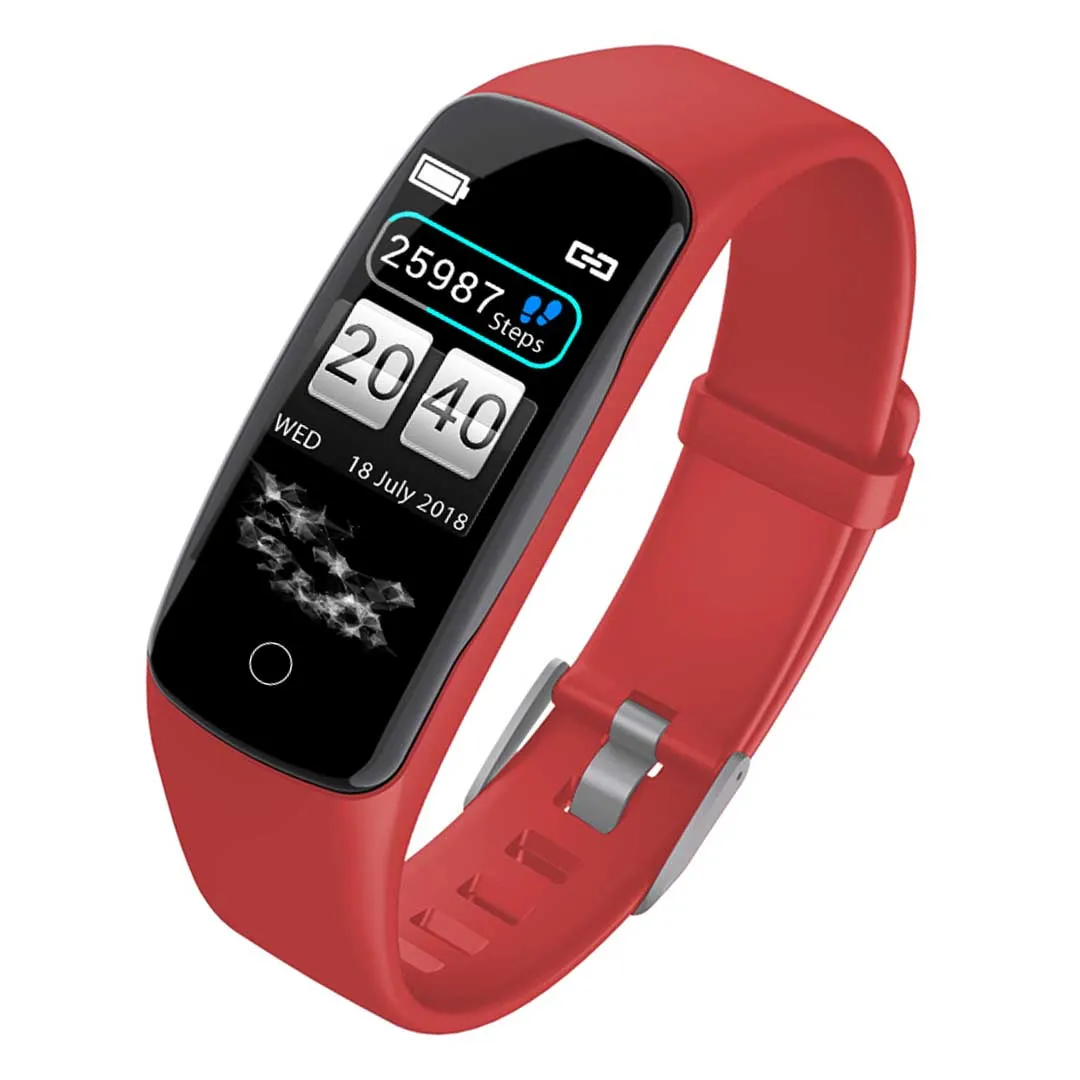 Sport Monitor Wrist Touch Fitness Tracker Smart Watch - Red - Premium