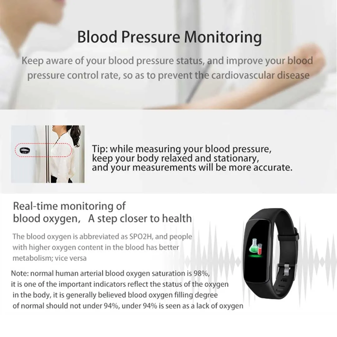 Sport Monitor Wrist Touch Fitness Tracker Smart Watch - Red - Premium