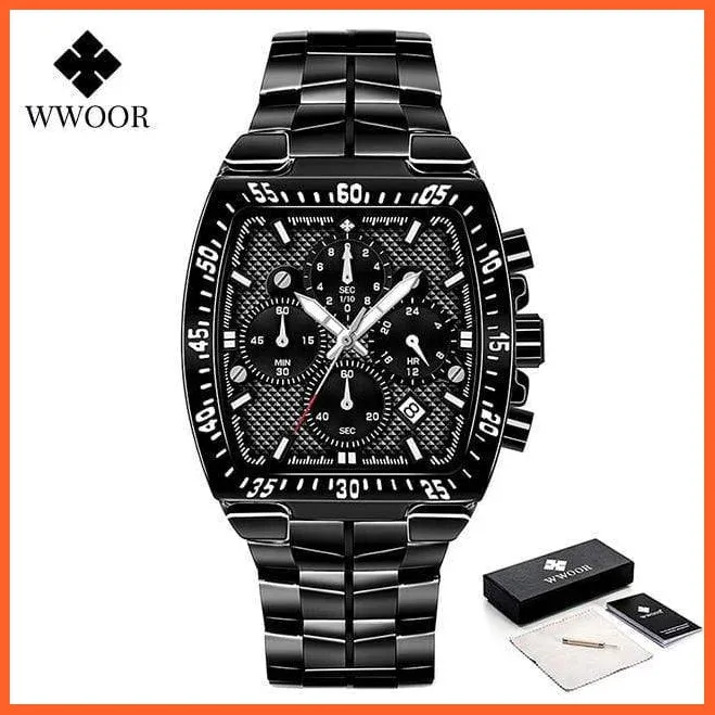 Sports Military Watches Men Top Brand Luxury Gold Full Steel Waterproof Analog 24 Hour Quartz Wristwatch