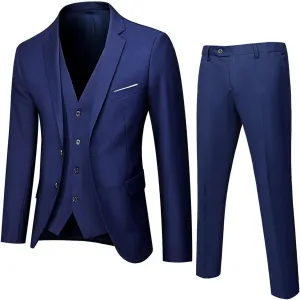 Suits for Men 2-Piece Lightweight Sets Slim Fit 2 Button Casual Business Wedding Party Jacket Blazer & Pants Set