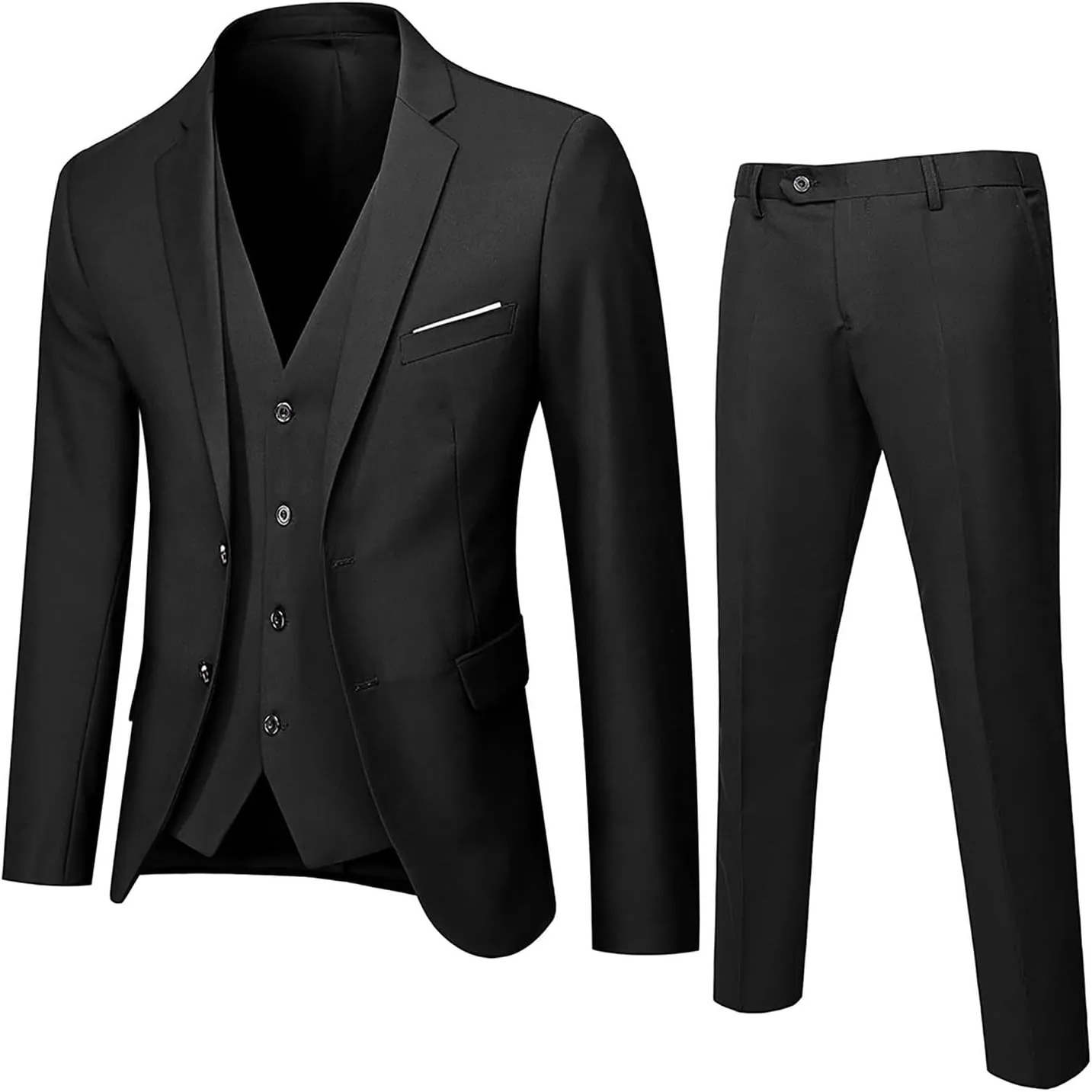 Suits for Men 2-Piece Lightweight Sets Slim Fit 2 Button Casual Business Wedding Party Jacket Blazer & Pants Set
