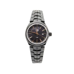 Tag Heuer Ceramic Link Lady Diamonds Black Face