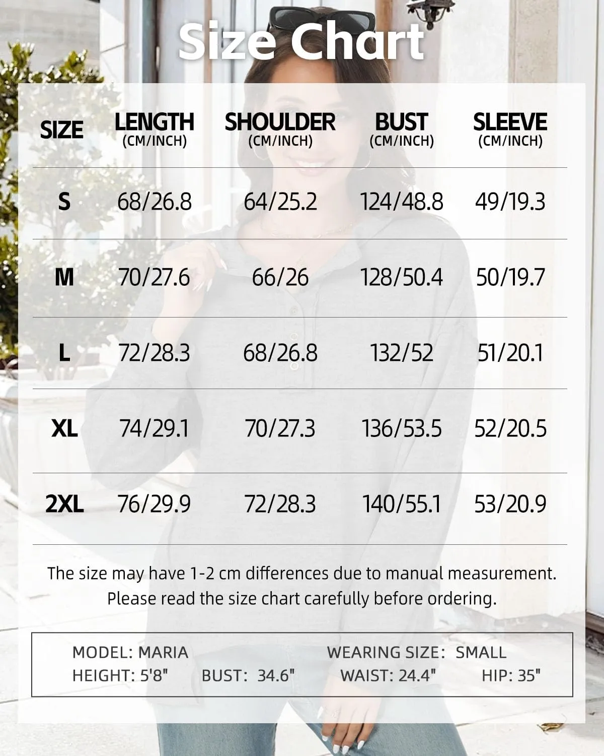 Tanou Women's 2024 Oversized Sweatshirts Long Sleeve Button Up Hoodies Henley V Neck Casual Pullover Hooded Tunic