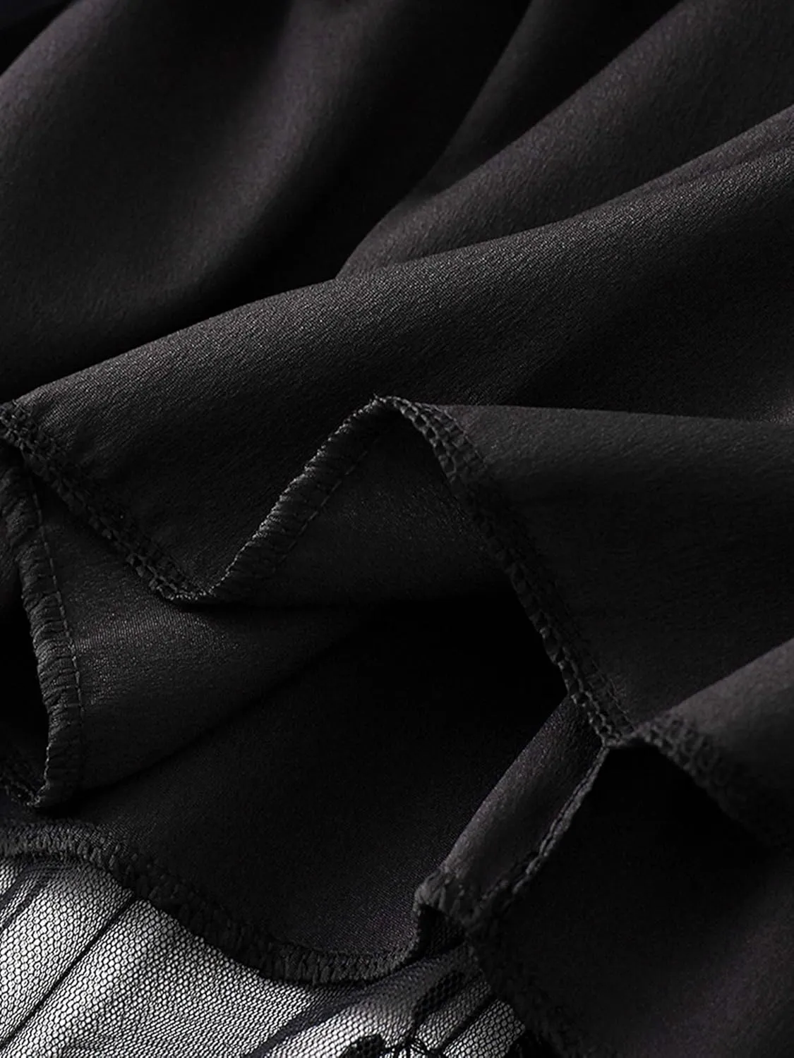 Women Elastic Waist Tulle Midi Skirt High Waist 3D Floral Print Mesh A Line Maxi Skirts