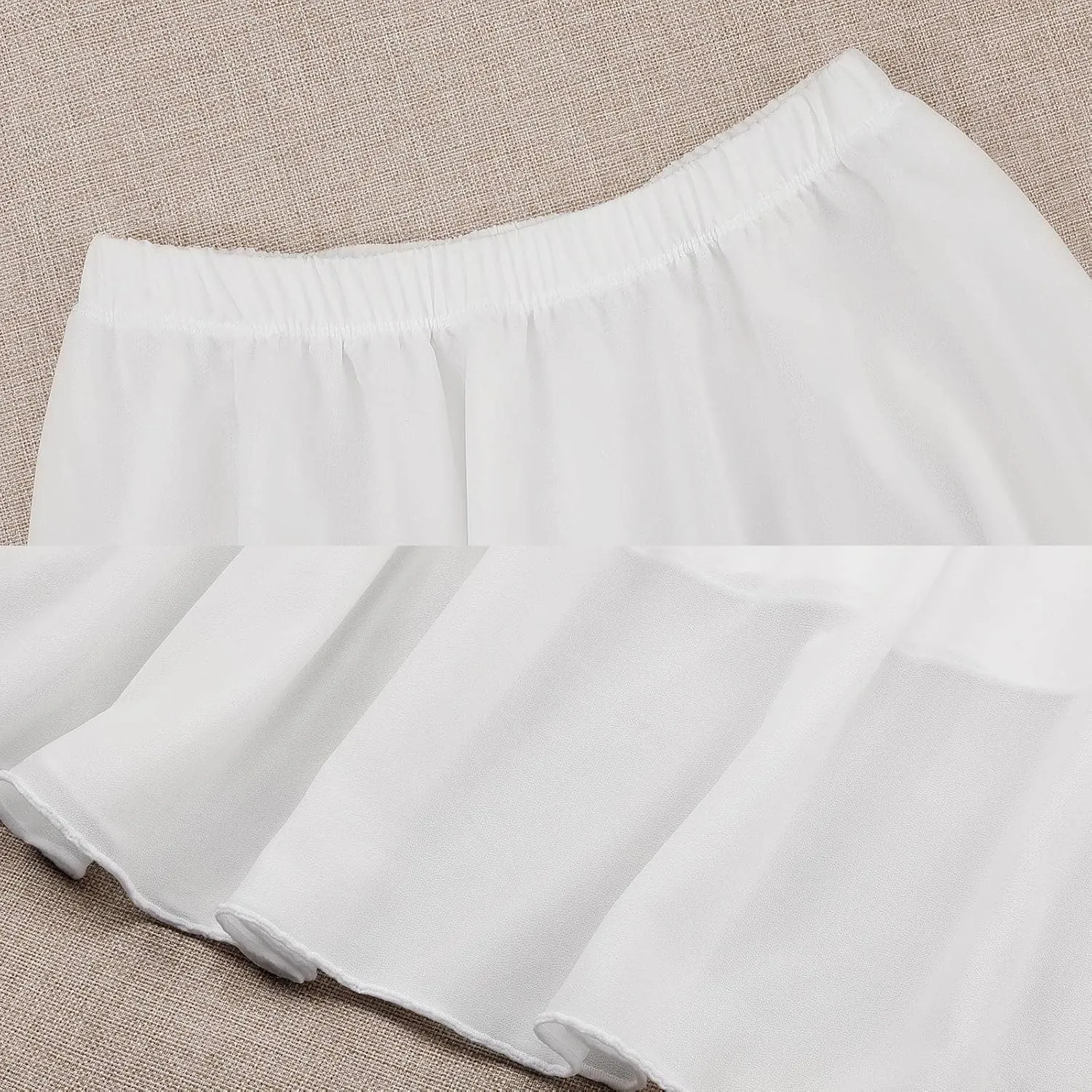 Womens Casual Chiffon High Waisted A Line Flowy Midi Skirts
