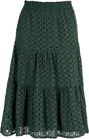 Women's Casual Maxi Skirt Elastic High Waist Tiered Long Maxi Skirt