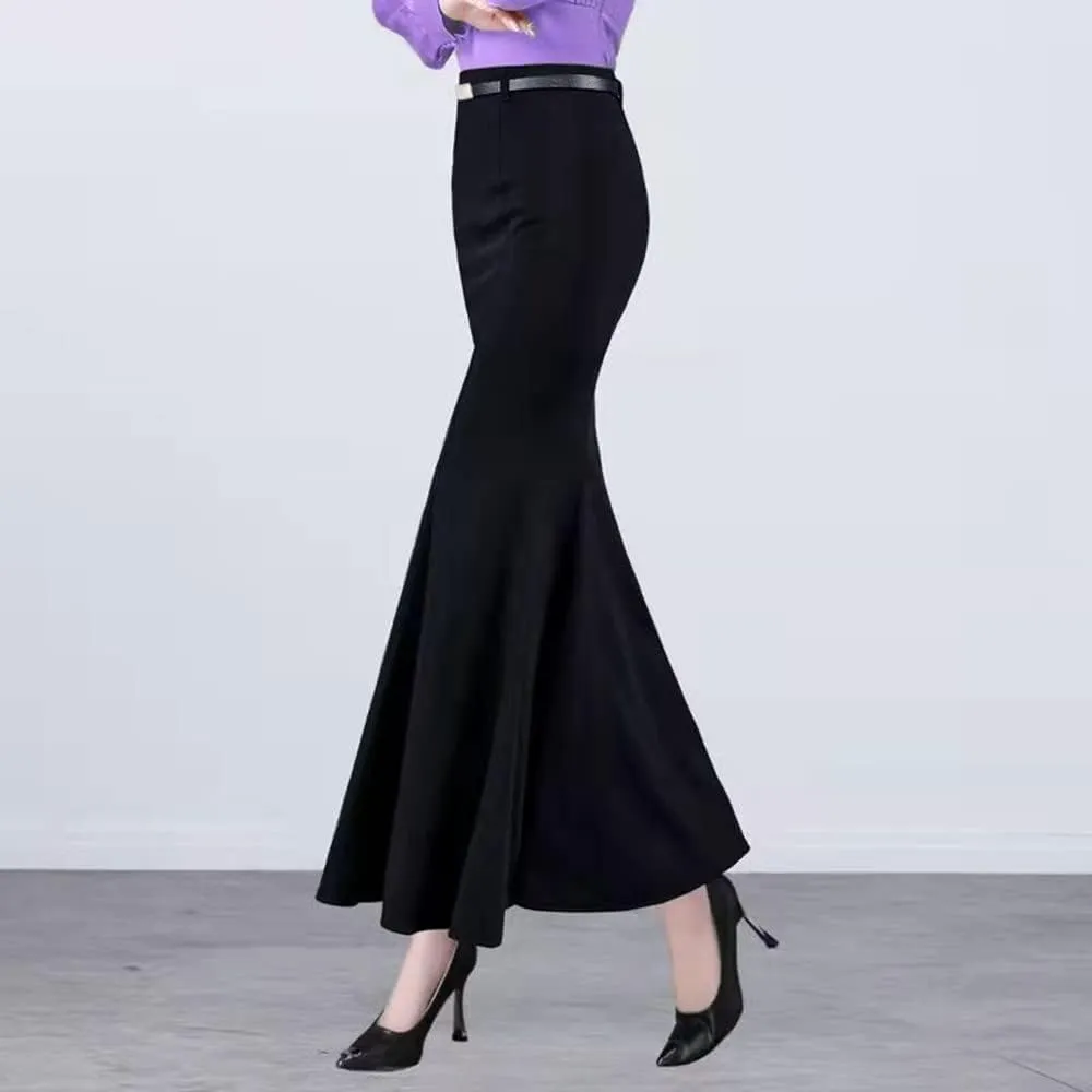 Women's Classic Bodycon Stretchy High Waist Party OL Fishtail Mermaid Long Skirt for Evening Party