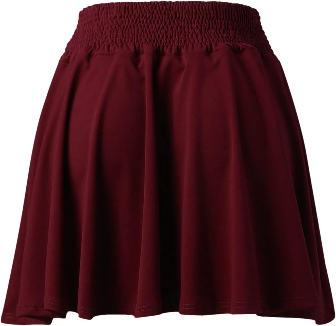 Womens Classic Daily Elegant Casual Solid Color Skirt Pleated Waist Design Mini Skirt Womens Short Skirts