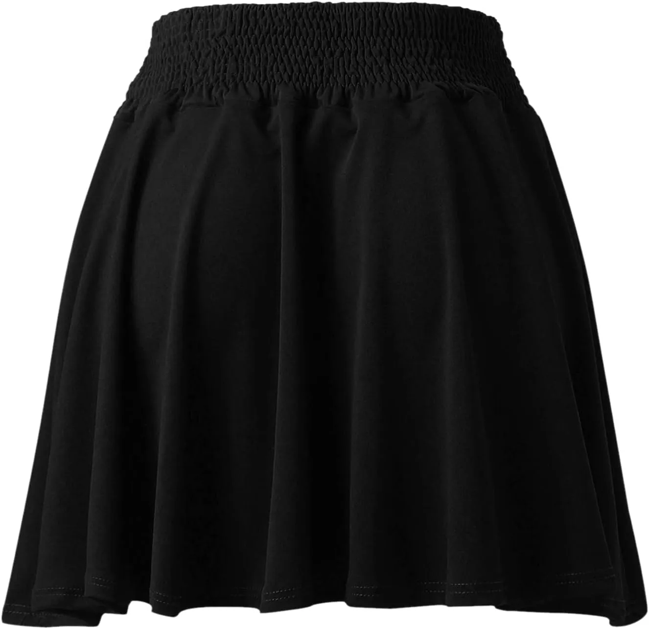 Womens Classic Daily Elegant Casual Solid Color Skirt Pleated Waist Design Mini Skirt Womens Short Skirts