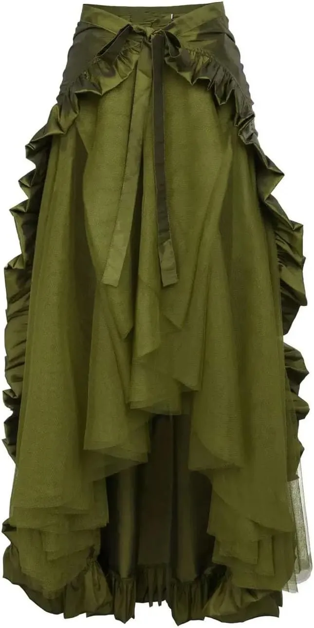 Womens High Waist Party Skirt A-Line Vintage Casual Skirts Women's Classic Irregular Midi Skirt