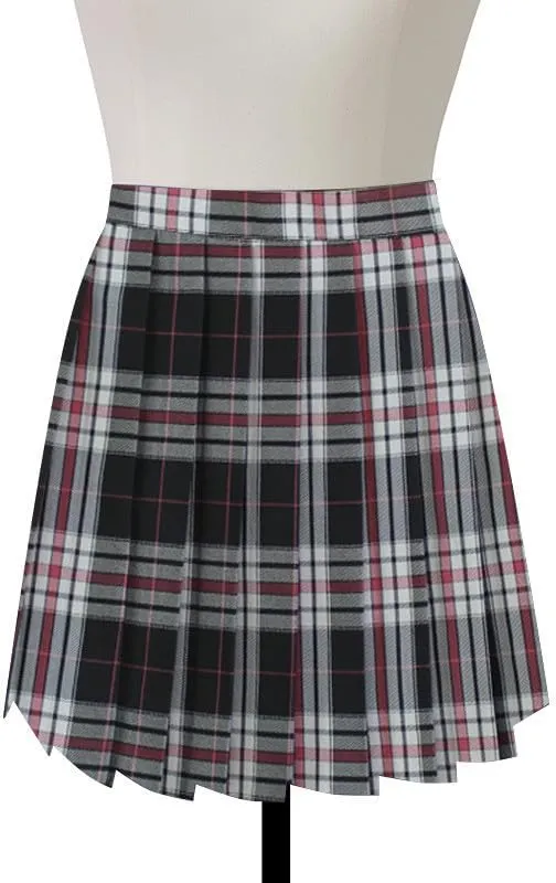 Women's Pleated Mini Skirts and Tie 3 Piece Sets Sexy Cute Plaid Skirt High Waisted A-Line Swing Lingerie Skirt