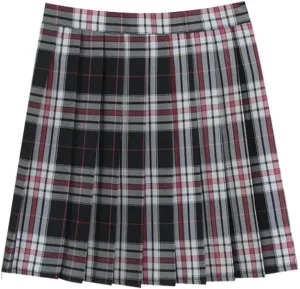 Women's Pleated Mini Skirts and Tie 3 Piece Sets Sexy Cute Plaid Skirt High Waisted A-Line Swing Lingerie Skirt