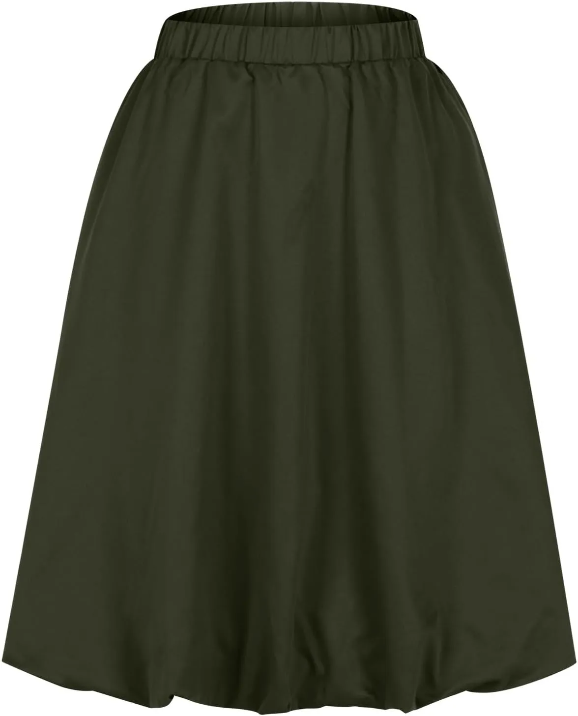 Womens Skirts Midi Length Solid Color Classic Skirt Casual Flowy Pure Boho Beach Flared Hem Skirt 2025 Fashion
