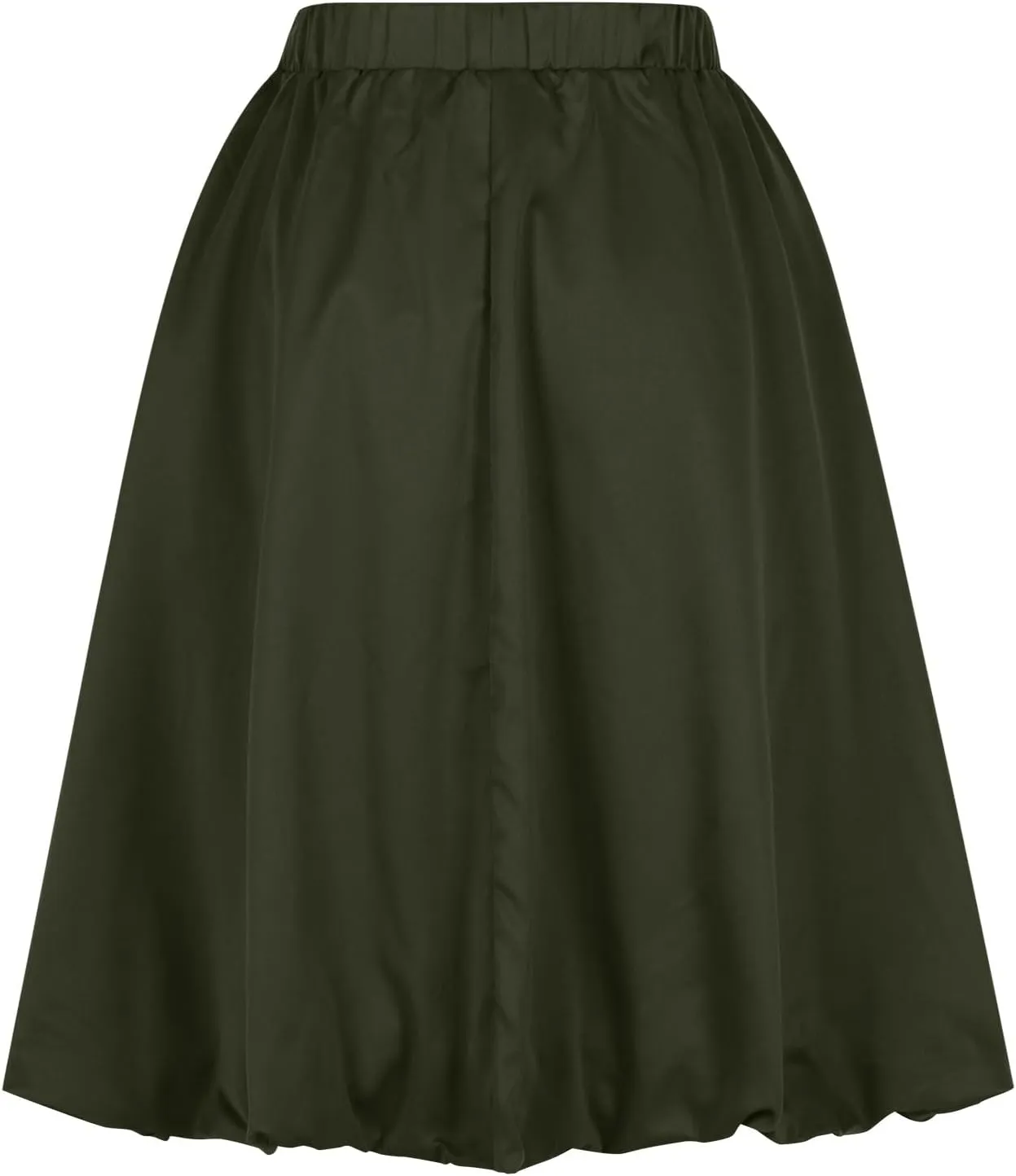Womens Skirts Midi Length Solid Color Classic Skirt Casual Flowy Pure Boho Beach Flared Hem Skirt 2025 Fashion