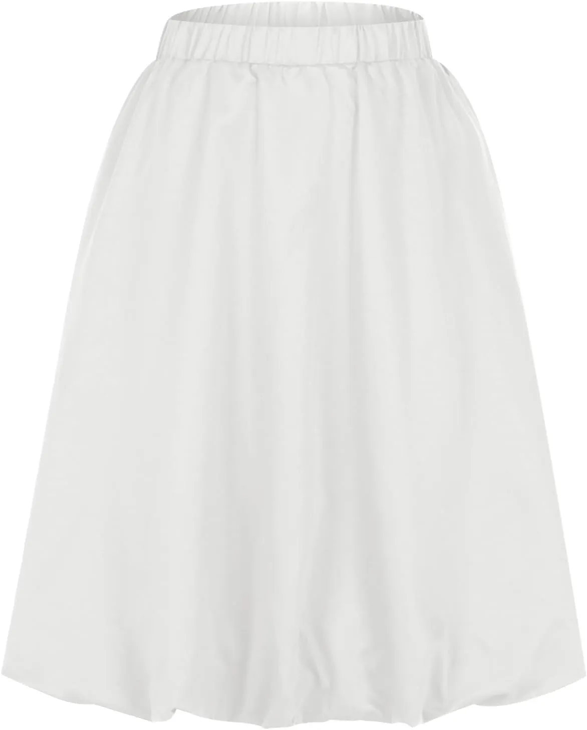 Womens Skirts Midi Length Solid Color Classic Skirt Casual Flowy Pure Boho Beach Flared Hem Skirt 2025 Fashion